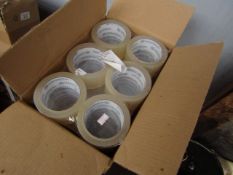 1x Box Containing 36 Rolls Of Clear Packaging Tape ( 48mm X 66mm ) - Unused & Boxed.