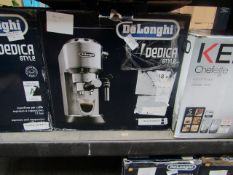 DELONGHI - Dedica Style EC685M Traditional Pump Espresso Machine - Silver - Item Powers On,