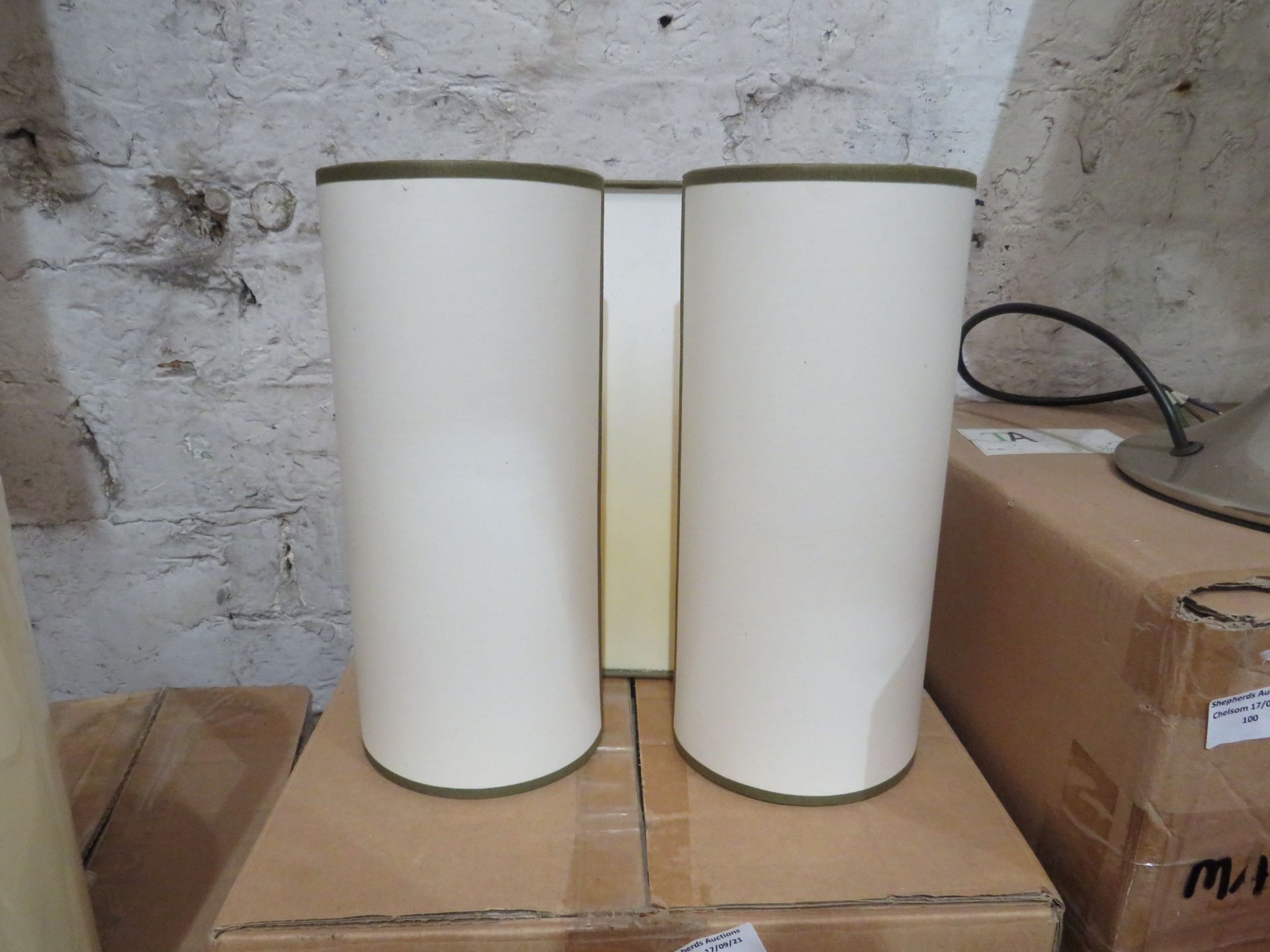 Chelsom Twin wall light shade, new
