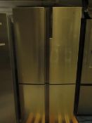 Haier Cube American style fridge freezer, has a few surface grazes on the doors, the top fridge part