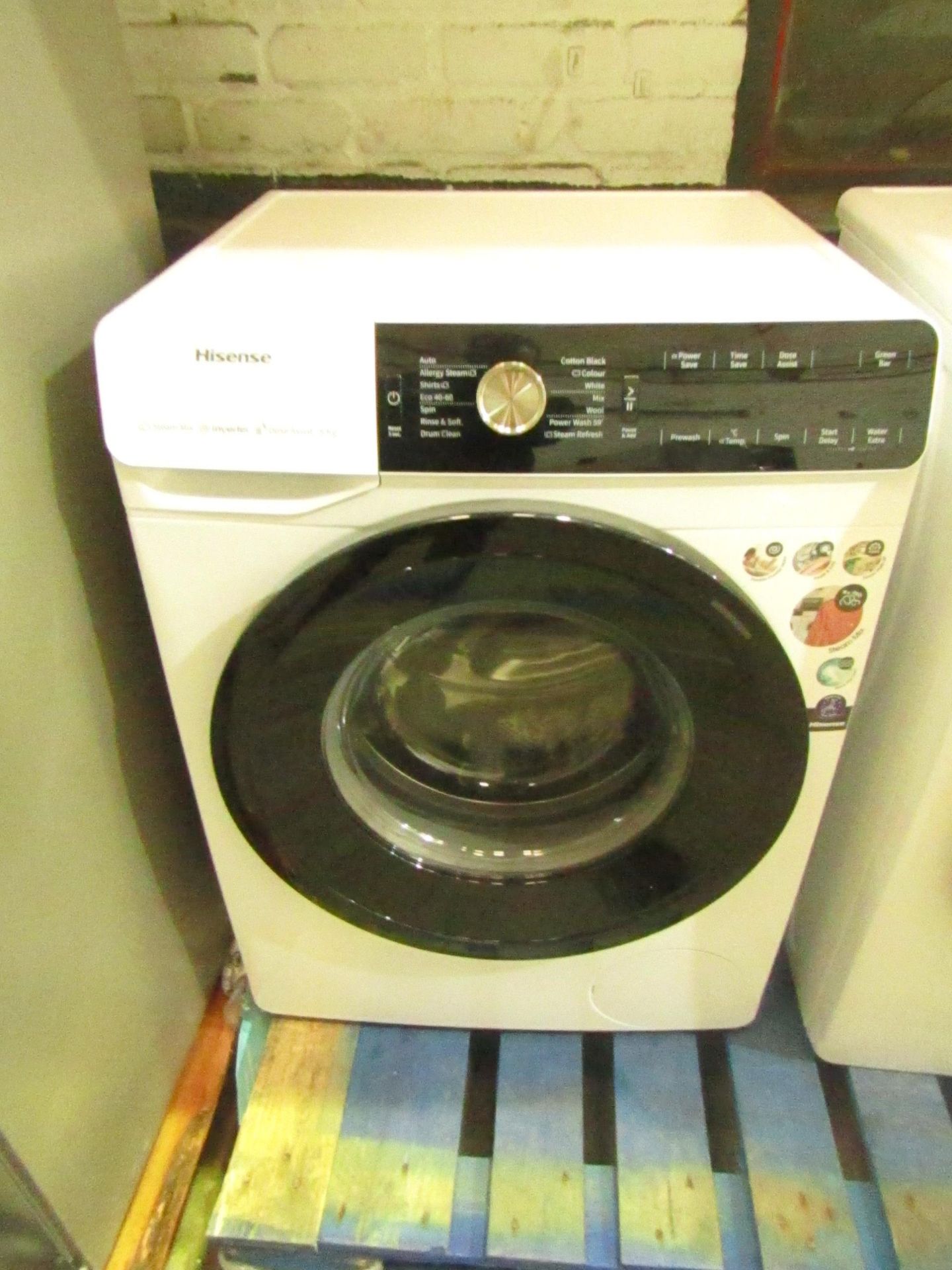 Hisense 8Kg Steam Mix washing machine with Dose assist, powers on and spins but we have not