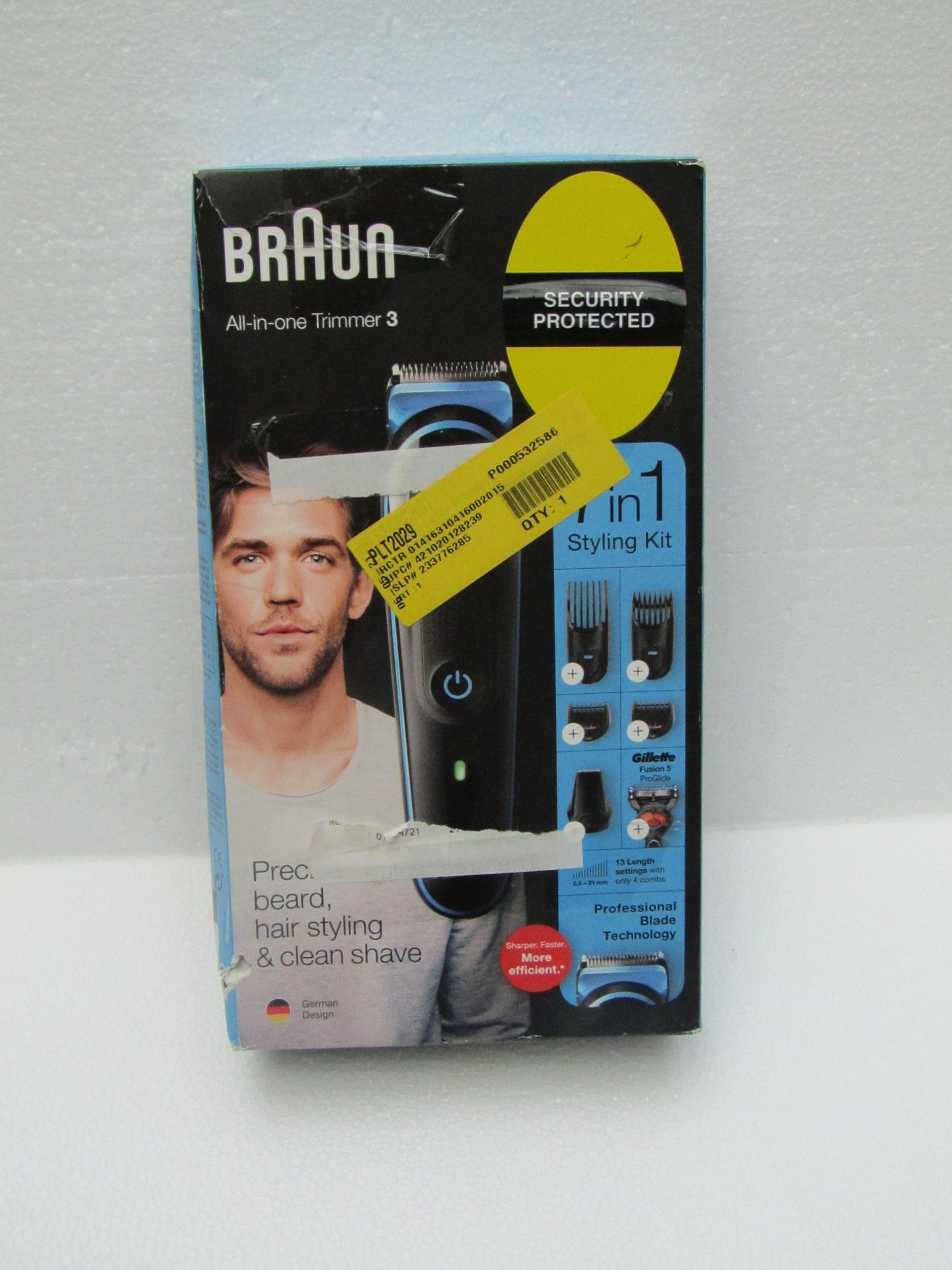 | 1X | BRAUN ALL IN ONE TRIMMER | UNCHECKED AND BOXED, WE ARE UNSURE IF THE GILLETE RAZOR IS