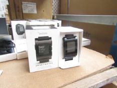 | 1X | PEBBLE SMART WATCH - BLACK | UNTESTED & BOXED | COMES WITH CHARGER CABLE |