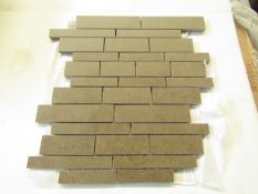 10x Boxes of 8 Vitra Sahara Mocha Mosaic 300 x 150 (in sheets of 300x300, brand new. Total RRP £88