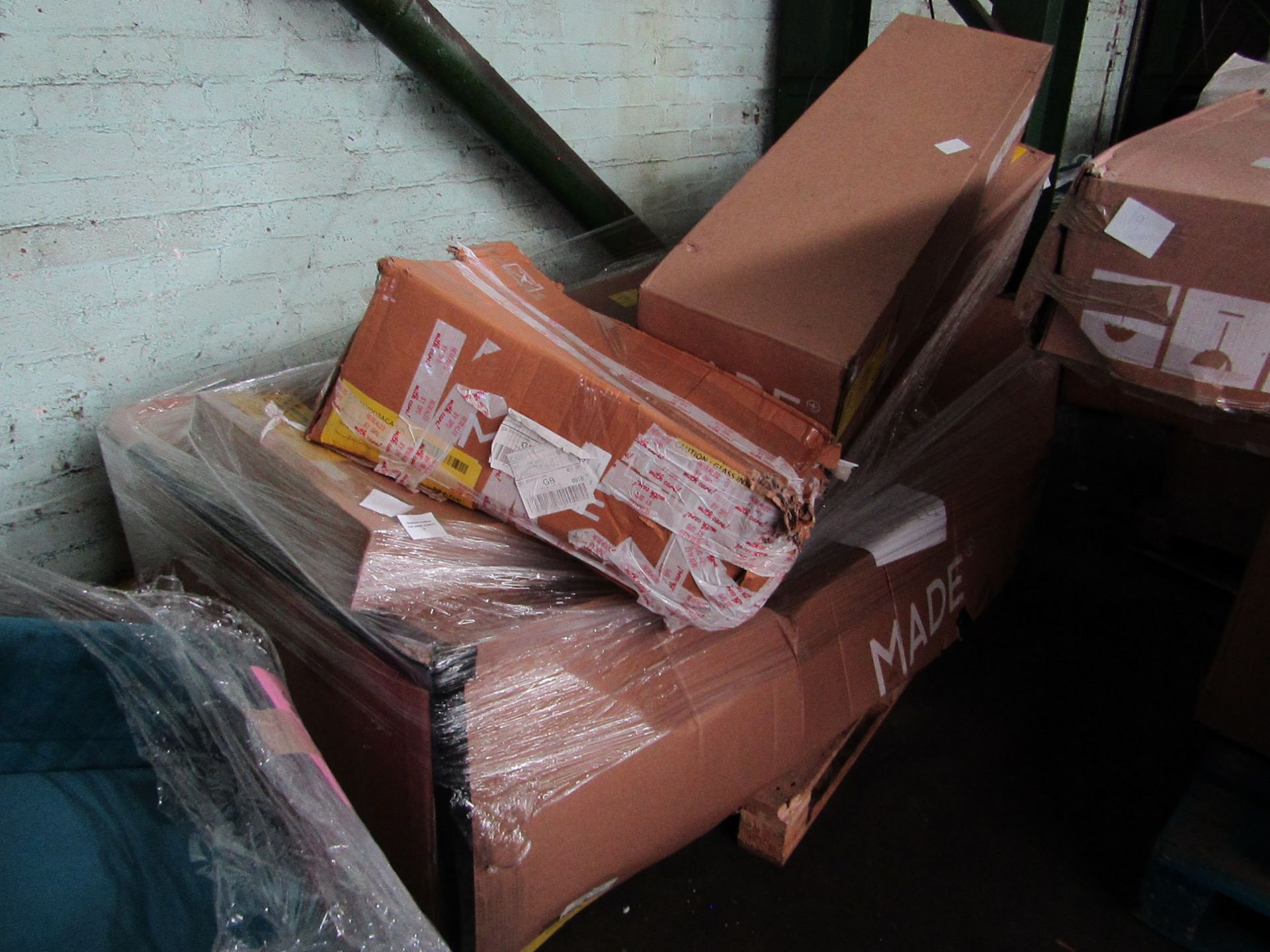 | 1X | PALLET OF FAULTY / MISSING PARTS / DAMAGED CUSTOMER RETURNS MADE.COM STOCK UNMANIFESTED |