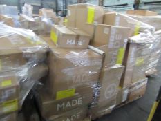 Mixed pallet of Made.com customer returns to include 11 items of stock with a total RRP of