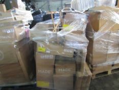 Mixed pallet of Made.com customer returns to include 18 items of stock with a total RRP of