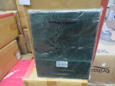 5x Packs of 10 Medium Dark Green Carrier Bag with Rope Handle - New & Packaged.