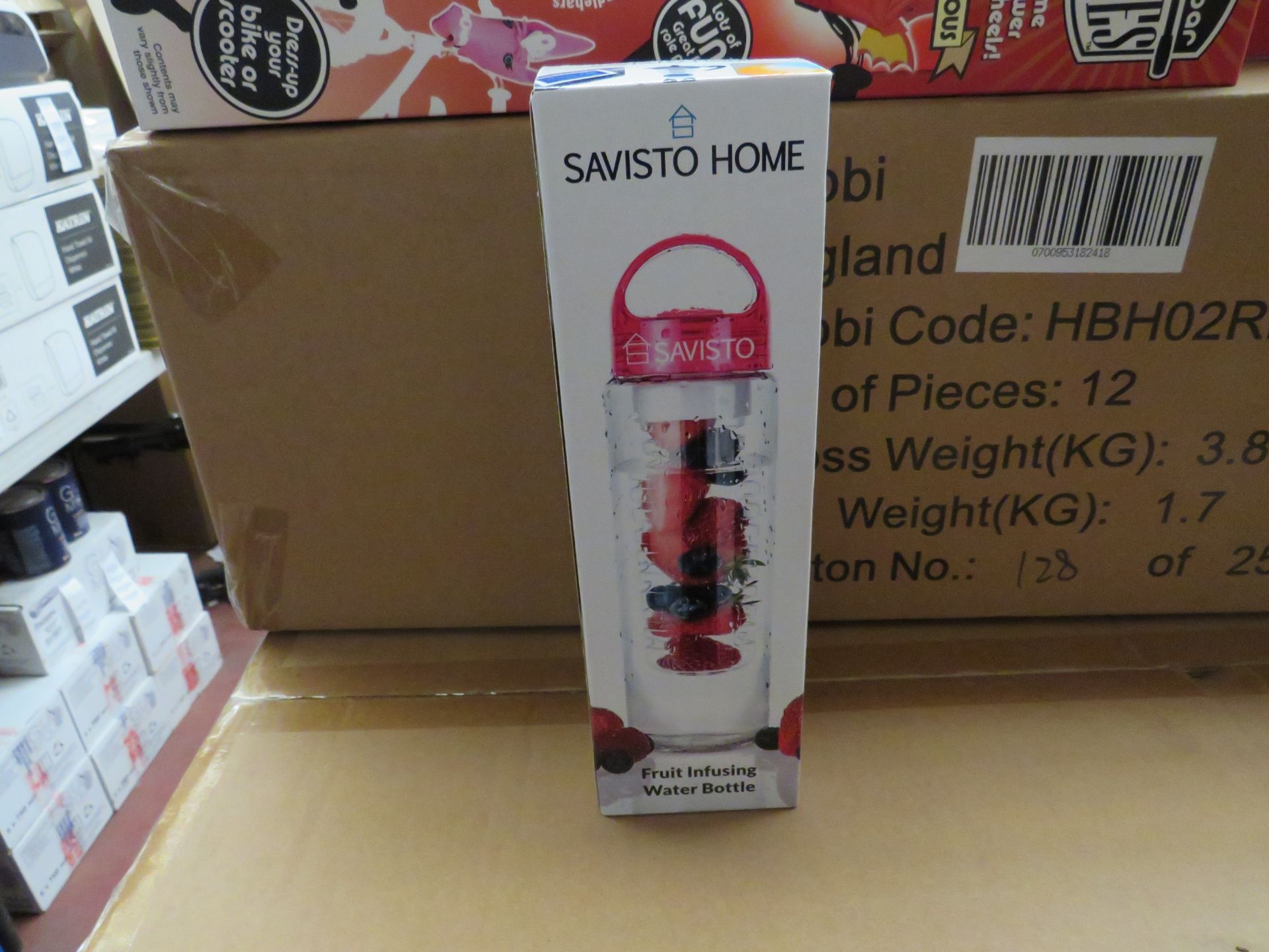 Savisto Home - Fruit Infusing Water Bottle - Unchecked & Boxed.