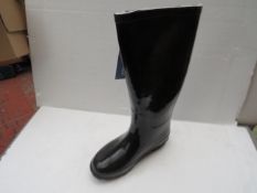 WB - Womens Thems Black Wellies - Size 39 - New & Boxed.