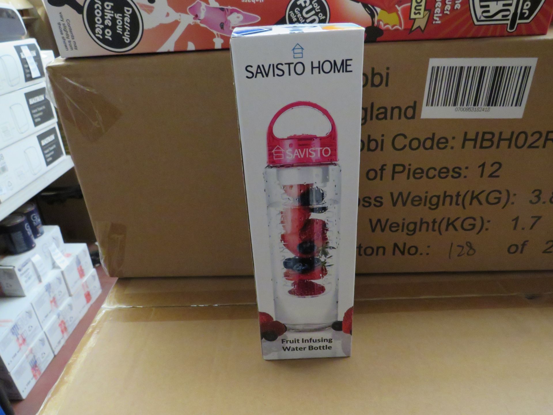 Savisto Home - Fruit Infusing Water Bottle - Unchecked & Boxed.