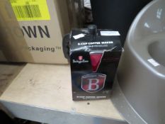 Berlinger Haus 6 cup coffee maker, new and boxed.