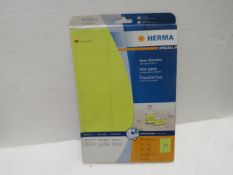 5x 540 Herma Special Neon Labels Luminous Yellow, Permanent - Unchecked & Boxed.