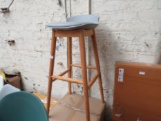 | 1x | MADE.COM THELMA BAR STOOL OAK AND GREY | NO VISBLE DAMAGE & BOXED | RRP £109 |