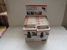 6x In Tech 3 in 1 universal camera lens, new and boxed.