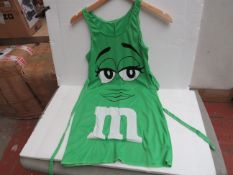 2x M&M Green 1 piece tank dress - size 13-16 - new & packaged.