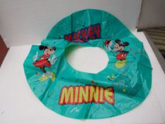 10x Mickey Mouse rubber rings for children, new and packaged.