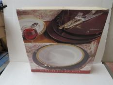 Set of 4 gloss black wooden dinner table charger under plates - new & boxed - RRP £29.99