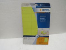 5x 540 Herma Special Neon Labels Luminous Yellow, Permanent - Unchecked & Boxed.