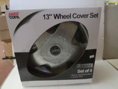 Autocare Box of 4x 13" Wheel Cover Set in Lacquer Finish - New & Boxed.