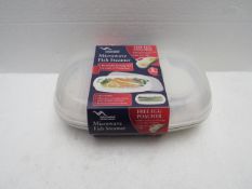 2x Microwise microwave fish steamer - new & packaged.