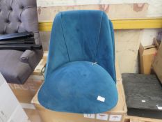 | 1X | MADE.COM SET OF 2 LULE DINING CHAIRS SEAFOAM BLUE VELVET | UNCHECKED & BOXED | RRP £279 |