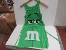 2x M&M Green 1 piece tank dress - size 13-16 - new & packaged.