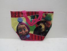 1X MASHA AND THE BEAR ZIP CARRY BAG, UNCHECKED AND PACKAGED, SEE PICTURE