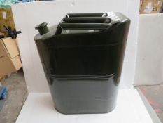 Military Style 20 Litre Metal Jerry Can - RRP £20 - Good Condition.