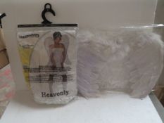 1x Underwraps heavenly fancy dress & angel wings - size small - new & packaged.