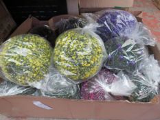 2x Large garden topiary balls, both new.