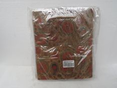 5x Packs of 10 Medium Paisley Brown Carrier Bag with Rope Handle - New & Packaged.