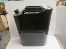 Military Style 20 Litre Metal Jerry Can - RRP £20 - Good Condition.