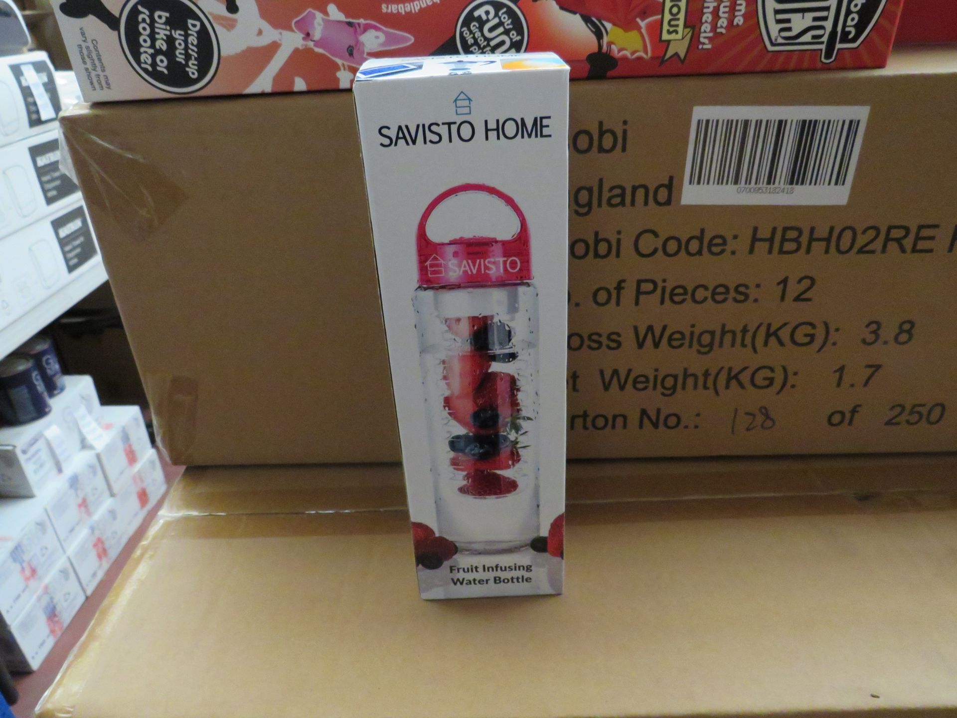 Savisto Home - Fruit Infusing Water Bottle - Unchecked & Boxed.