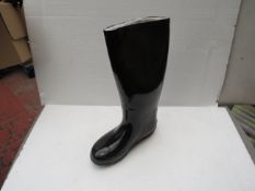 WB - Womens Thems Black Wellies - Size 39 - New & Boxed.