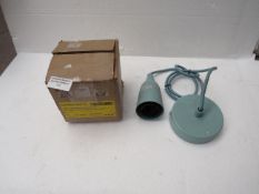 | 1X | MADE.COM ESSENTIALS FREY DROP CAP PENDANT, AQUA | LOOKS UNUSED (NO GUARANTEE) & BOXED |