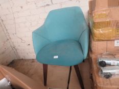 | 1X | MADE.COM LULE OFFICE CHAIR | MINERAL BLUE & EMERALD GREEN | NEEDS A CLEAN & LOOKS UNUSED |