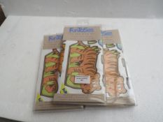 3x Fun to see peel & stick art - 21 jungle theme room stickers - unchecked & packaged.