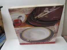 Set of 4 gloss black wooden dinner table charger under plates - new & boxed - RRP £29.99