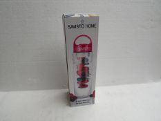 3x Savisto home fruit infusing water bottle - new & boxed.