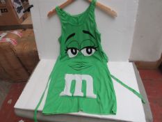 2x M&M Green 1 piece tank dress - size 13-16 - new & packaged.