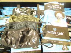 5x Childrens (Boys) Triple Layer Face Mask - New & Sealed -