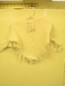 1X 18-24 MONTH BABYTOWN BABY SHAWL, WHITE, NEW WITH TAG