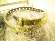 3x Gold Leather Effect Belts - New & Sealed