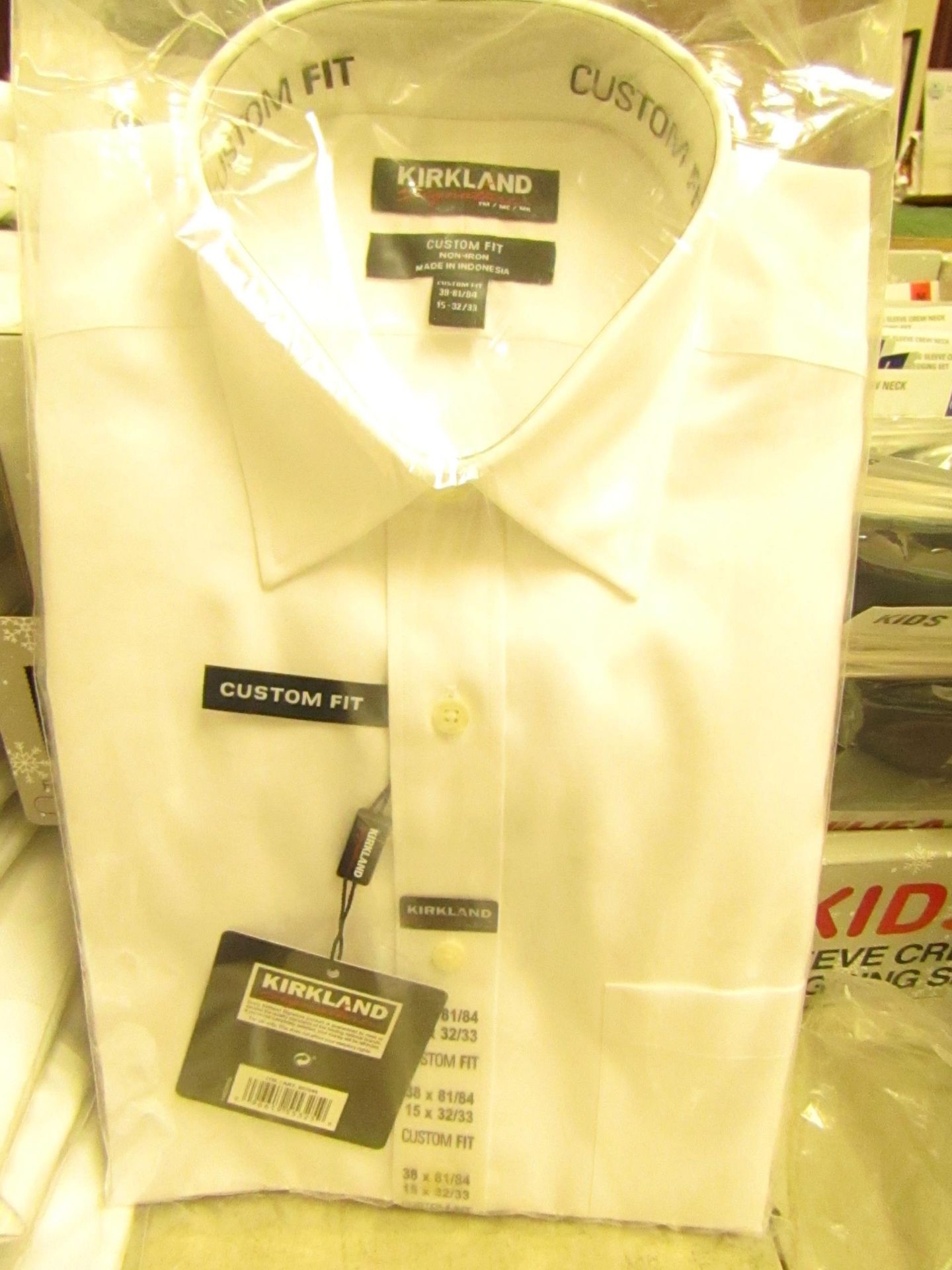 Kirkland Custom Fit White Shirt - 15.5" Collar x 34/35 -