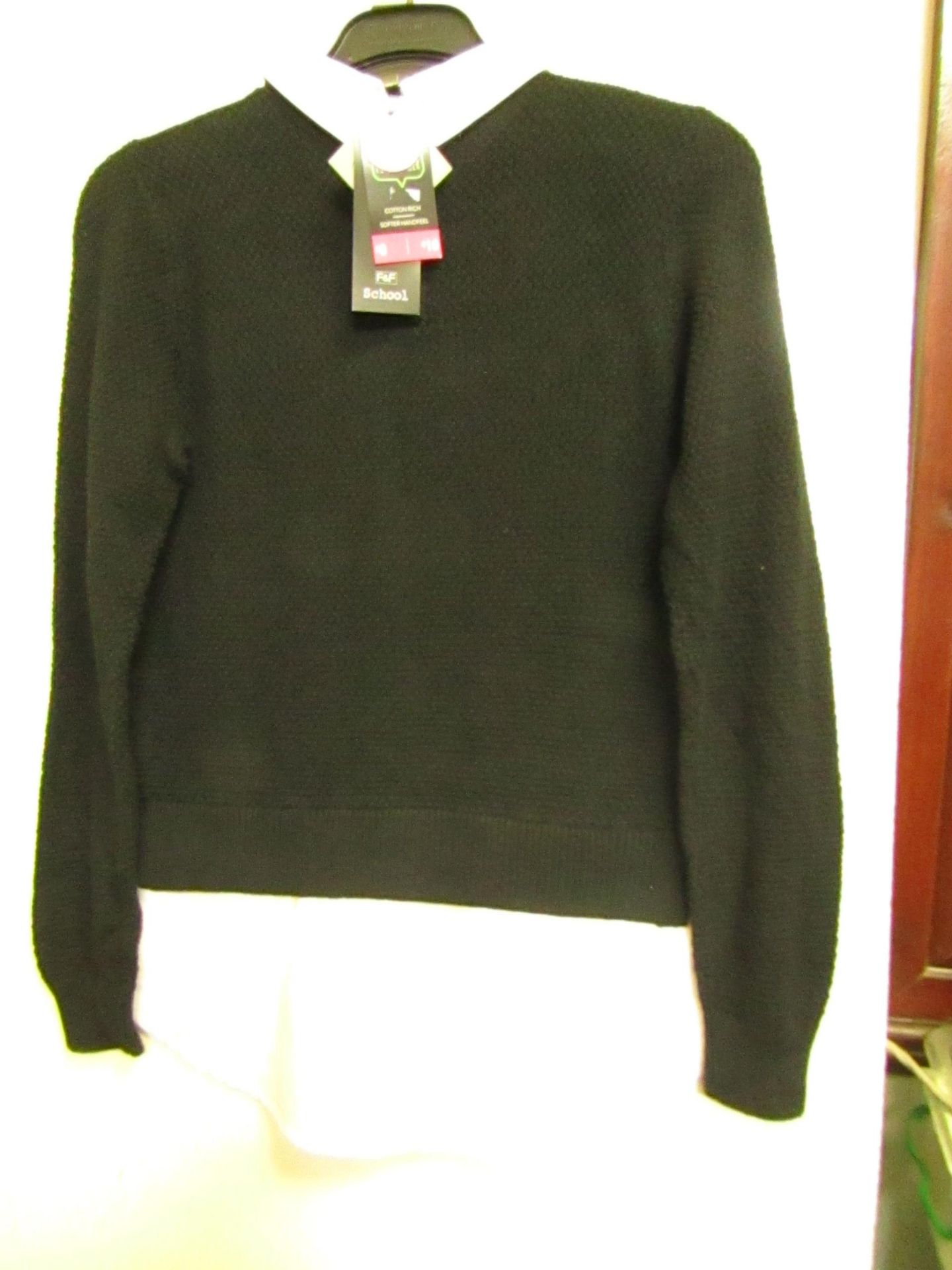 2x Girls school jumper black - size 10/11 - new but might have security tags on.