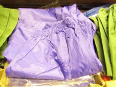 Violet Waterproof Trousers - Perfect for hiking in the coming months - Size L - No Pockets &