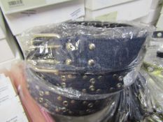 3x Studded Denim Effect Belts - New & Sealed