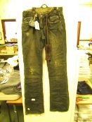 1X STITCHES MENS NAVAJO DISTRESSED JEANS, SIZE 28, NEW WITH TAG.