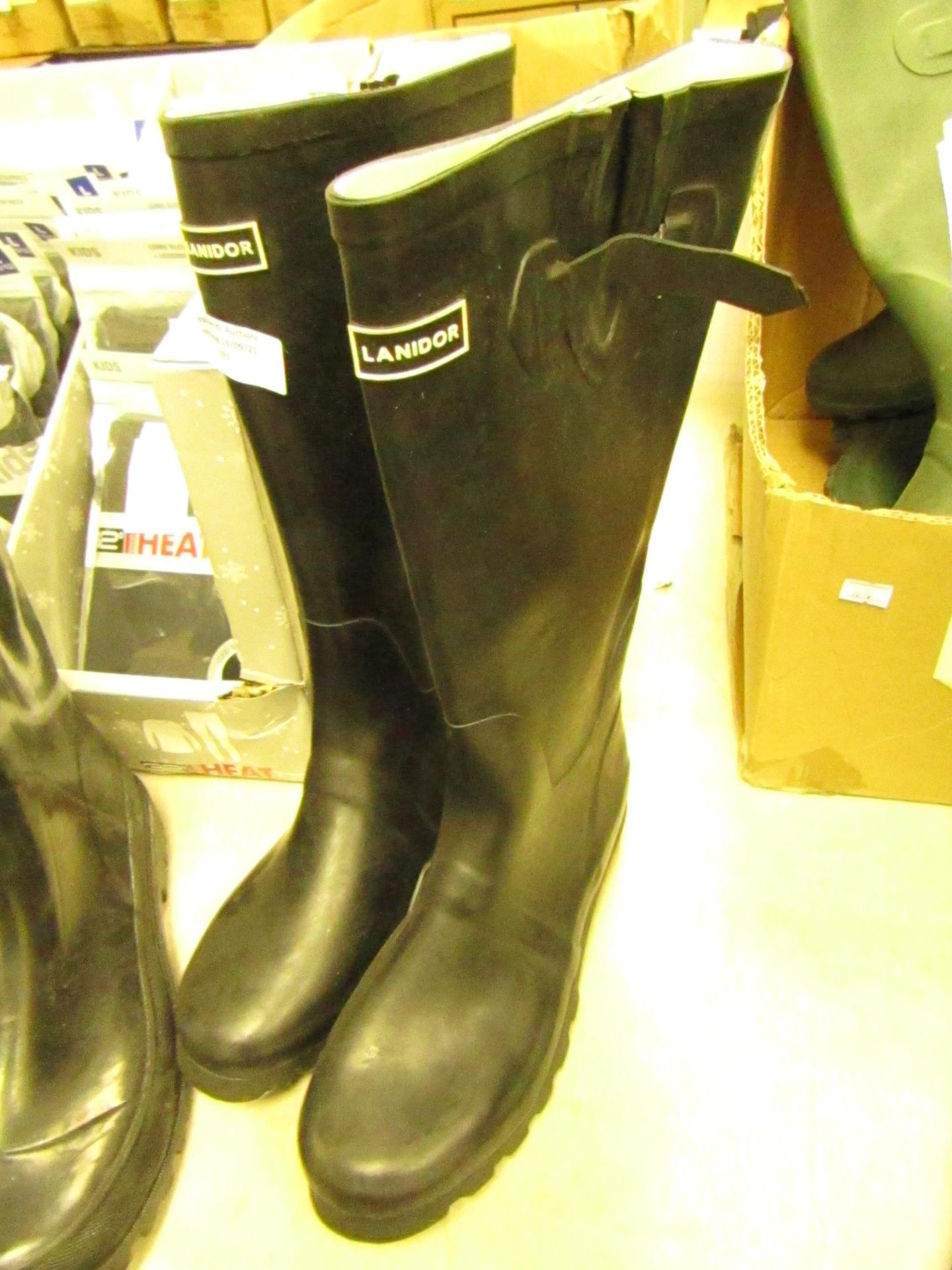 Lanidor Black Wellington Boots - Size 7